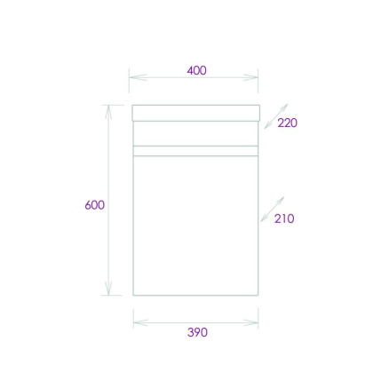 Тумба Onika Милтон 40 подвесная, белая (ум. Миранда 40/Como-40)