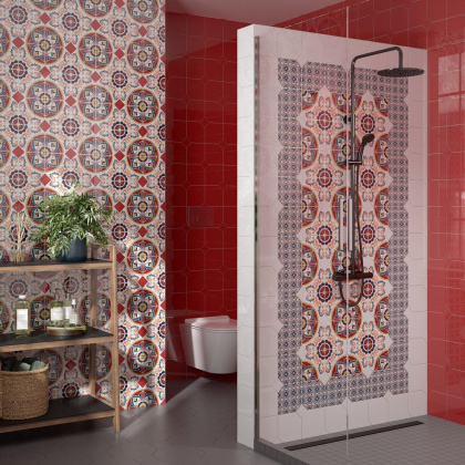 Декор настенная HGD\A446\18000 Болао 3 синий 15см*15см*6,9мм (1уп/38шт/0,855м2) глянцевый, шт