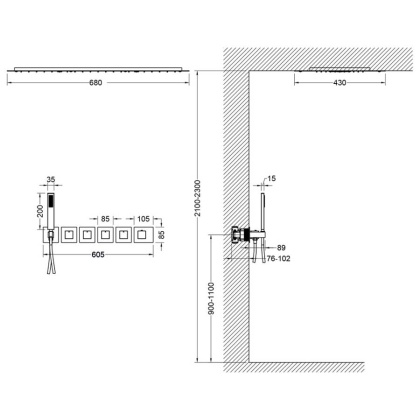 Душевая система Timo Petruma SX-5229/00SM скрытого монтажа, термостат, хром