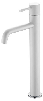 Смеситель для умывальника высокий, Uno. Белый Хром Смеситель для умывальника высокий, Uno. Белый Хром