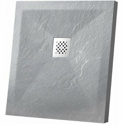 Поддон для душа из искусственного камня VST-4SR1010G, 1000*1000*25, серый