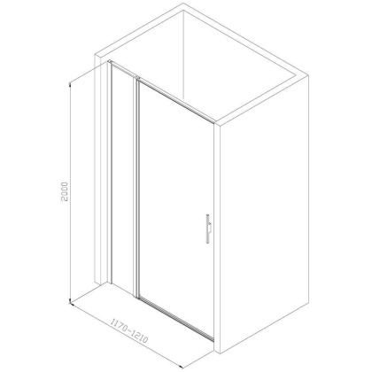 Душевая дверь Allen Brau Priority 120 3.31008.BA серебро браш Душевая дверь Allen Brau Priority 120 3.31008.BA серебро браш