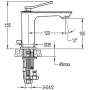 CITY-F-LS-01-W0 Смеситель на раковину без донного клапана CITY-F-LS-01-W0 Смеситель на раковину без донного клапана