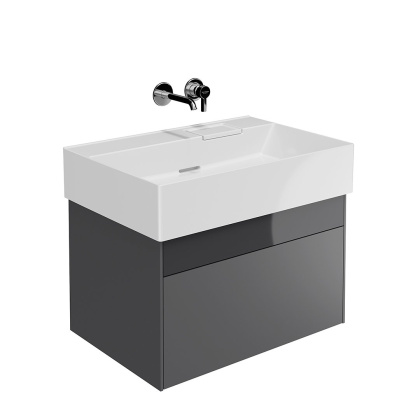 Тумба LOGICA подвесная 2 ящика 70 см, стальной серый LO.70.2\ST Тумба LOGICA подвесная 2 ящика 70 см, стальной серый LO.70.2\ST