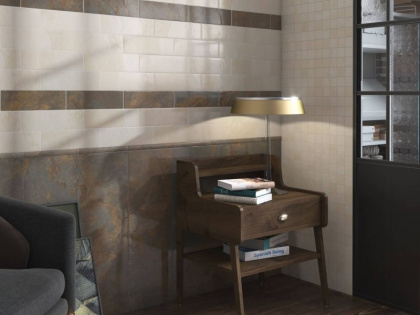 Плитка настенная 9033 Рамбла коричневый 8.5*28.5*6.9 (52шт\1.26м2), м2