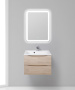 Тумба с раковиной подвесная BelBagno MARINO 65 Rovere Grigio, раковина белая Тумба с раковиной подвесная BelBagno MARINO 65 Rovere Grigio, раковина белая