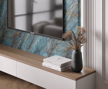 Beam Turquoise Керамогранит бирюзовый 60х120 лаппатированный шайн