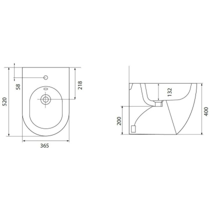 Биде напольный Allen Brau Reality 4.32005.31 черный матовый