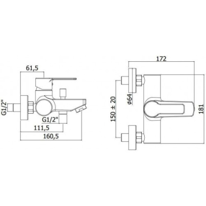 Набор смесителей Paffoni Red 3 в 1 (сет 3)