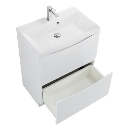 Тумба с раковиной напольная BelBagno MARINO 70 Bianco Lucido, раковина белая Тумба с раковиной напольная BelBagno MARINO 70 Bianco Lucido, раковина белая