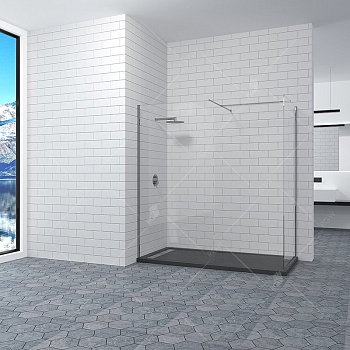 Душевая перегородка RGW Walk In WA-20 70x70 профиль Хром стекло прозрачное