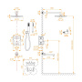 Система для душа встраиваемая RGW SP-370B, RGW 511408370-04 Система для душа встраиваемая RGW SP-370B, RGW 511408370-04