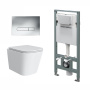 Комплект инсталляции с подвесным унитазом, кнопкой смыва Комплект инсталляции с подвесным унитазом, кнопкой смыва