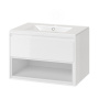 Тумба под раковину EXCELLENT Tuto 70 см (белый/белый), 1 ящик