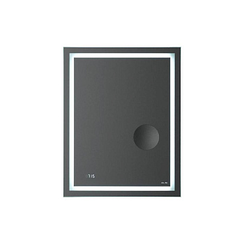 M91AMOX0553WG Универсальное зеркало с контурной Led-подсветкой, часами и косметическим зеркалом, 55