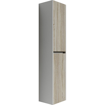 Шкаф-пенал SANCOS Smart подвесной дуб бардолино/белый, 350х300х1600 мм, арт. PSM35E