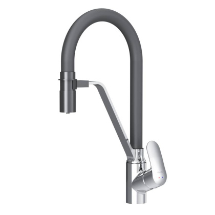 Смеситель Am.Pm Like F8007802 для кухонной мойки, Хром / Черный