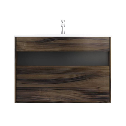 База под раковину с нишей и 1 ящиком, 100 см, дуб крафт, универсальная M8FFUX1001OF