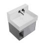 Тумба LOGICA M подвесная 2 выдвижных ящика 65, серый LO.M.65\GRAY