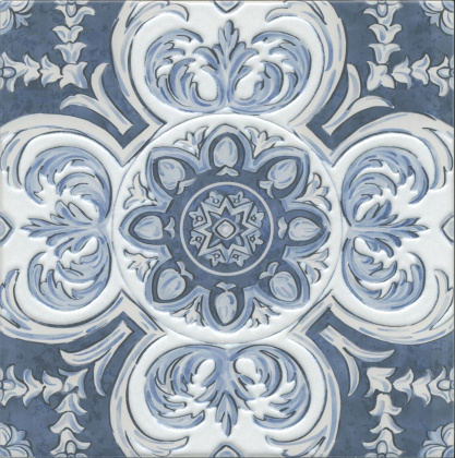 Декор HGD\A510\SG9174 Алмаш синий/голубой/белый (30см*30см*8мм) (7шт/0,63м2) матовый, шт