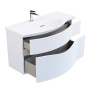 Тумба RIVA 100 см левая, белая матовая RV.100Lh\WHT.M