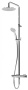 LEAF-CDA-30-L-01 Душевая стойка телескопическая, с верхним и ручным душем, верхний душ диаметр 300 мм металл, исполнение Хром