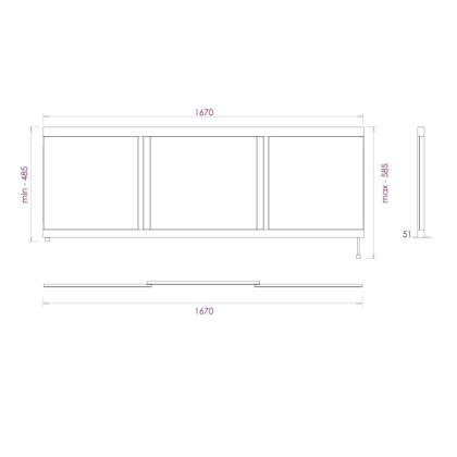 Экран под ванну Onika Одио Нова 170 белый