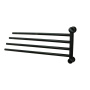 Держатель полотенец  четверной, 40,5х17х3,1, черный,  K-1034BLACK
