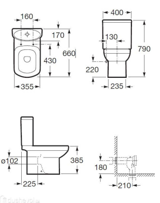 Roca Dama Senso 342517000 чаша Roca Dama Senso 342517000 чаша