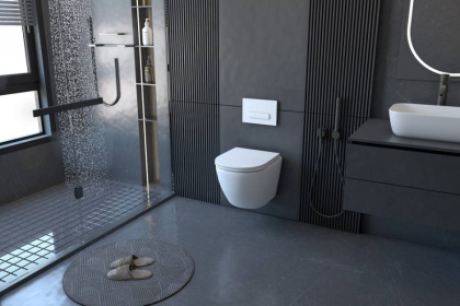 Комплект подвесной унитаз ABBER Bequem AC1100 белый с инсталляцией AC0105 и кнопкой AC0120 хром Комплект подвесной унитаз ABBER Bequem AC1100 белый с инсталляцией AC0105 и кнопкой AC0120 хром