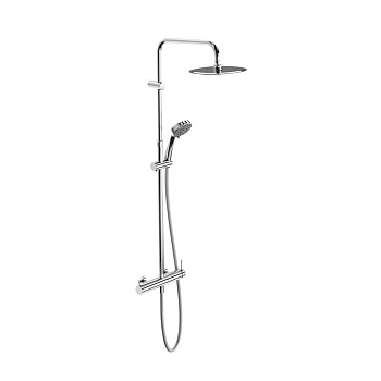 Душевая колонна NOTA на 2 потока с механическим смесителем с  ручным душем на 5 режимов, хром Душевая колонна NOTA на 2 потока с механическим смесителем с  ручным душем на 5 режимов, хром