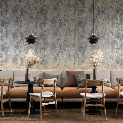 Обои виниловые Азулежу база, коричневый