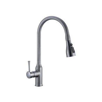 Смеситель для кухни с выдвижной лейкой Shevanik S163T