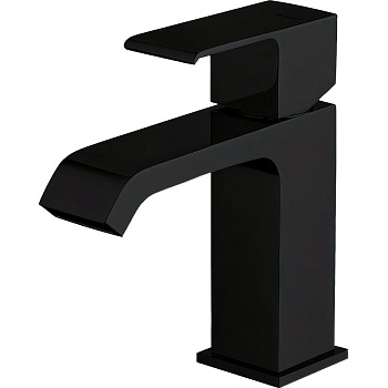 PORTA-LS1-NOP Смеситель на раковину однорычажный, с донным клапаном, исполнение черный матовый