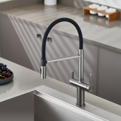 Смеситель для кухни с гибким изливом ROSE R458 R458T