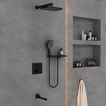 Душевой комплект VSFW-4311RMB встраиваемый, 3 режима, черный