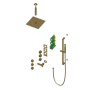Душевая система Timo Selene SX-2239/17SM скрытого монтажа, термостат, золото матовое