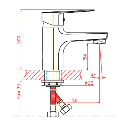 Смеситель для раковины Orange Loop M26-021rg розовое золото Смеситель для раковины Orange Loop M26-021rg розовое золото