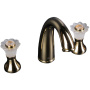 Смеситель для раковины на 3 отверстия, Camelia золото_Комплект Смеситель для раковины на 3 отверстия, Camelia золото_Комплект