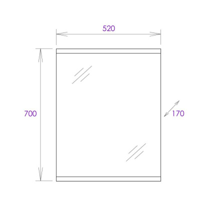 Зеркало Onika Крит 52 белое