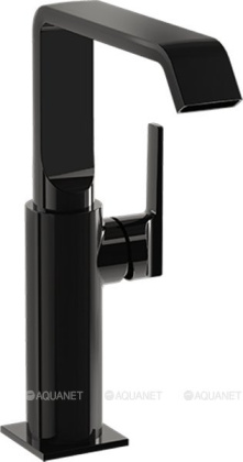 Смеситель Suit для раковины-чаши, глянцевый черный