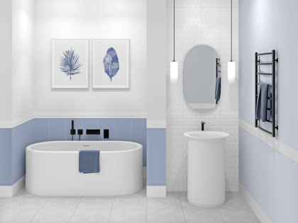 Плитка Meissen Keramik Trendy светло-голубой 25x75 TYU491 Плитка Meissen Keramik Trendy светло-голубой 25x75 TYU491