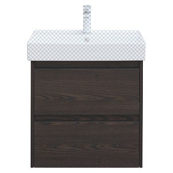 Тумба под раковину Aquanet Nova Lite 60 дуб черный (2 ящика)