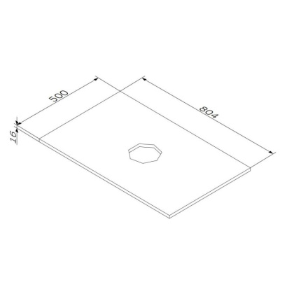 Столешница 80 см, белый матовый M8FST0800WM Столешница 80 см, белый матовый M8FST0800WM