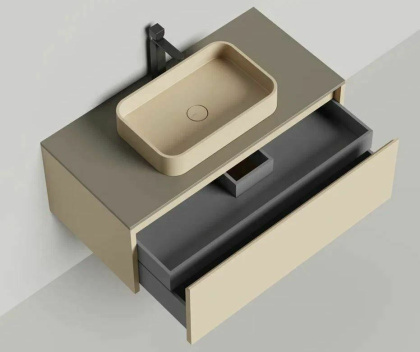 Подвесная тумба Domino 1000, эмаль, гладкий фасад