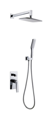 Смеситель встроенный + верхний душ + ручной душ ХРОМ Смеситель встроенный + верхний душ + ручной душ ХРОМ