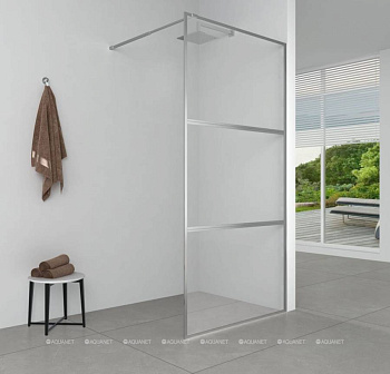 Душевая перегородка Aquanet 120x200 SW-1200CT профиль хром, прозрачное стекло