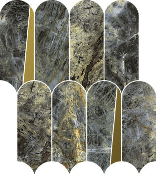 Мозаика 620110000237 Стелларис Мадагаскар Дарк (36,1см*32,5см*9мм) (11шт/1,067м2) Элегант, шт