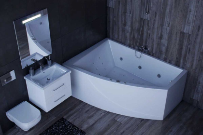 Акриловая ванна Aquatek Оракул 180х125 см ORK180-0000014 с гидромассажем, белый