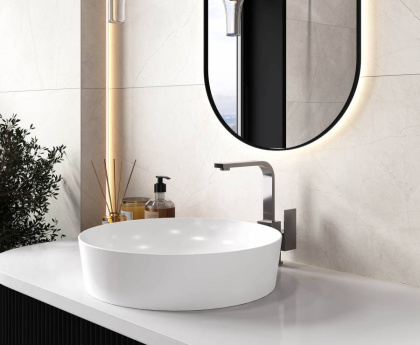 Керамогранит К33_2 Splash Bianco белый (60смх60смх8,5мм) (4шт_1,44м2) сатинированный карвинг, м2